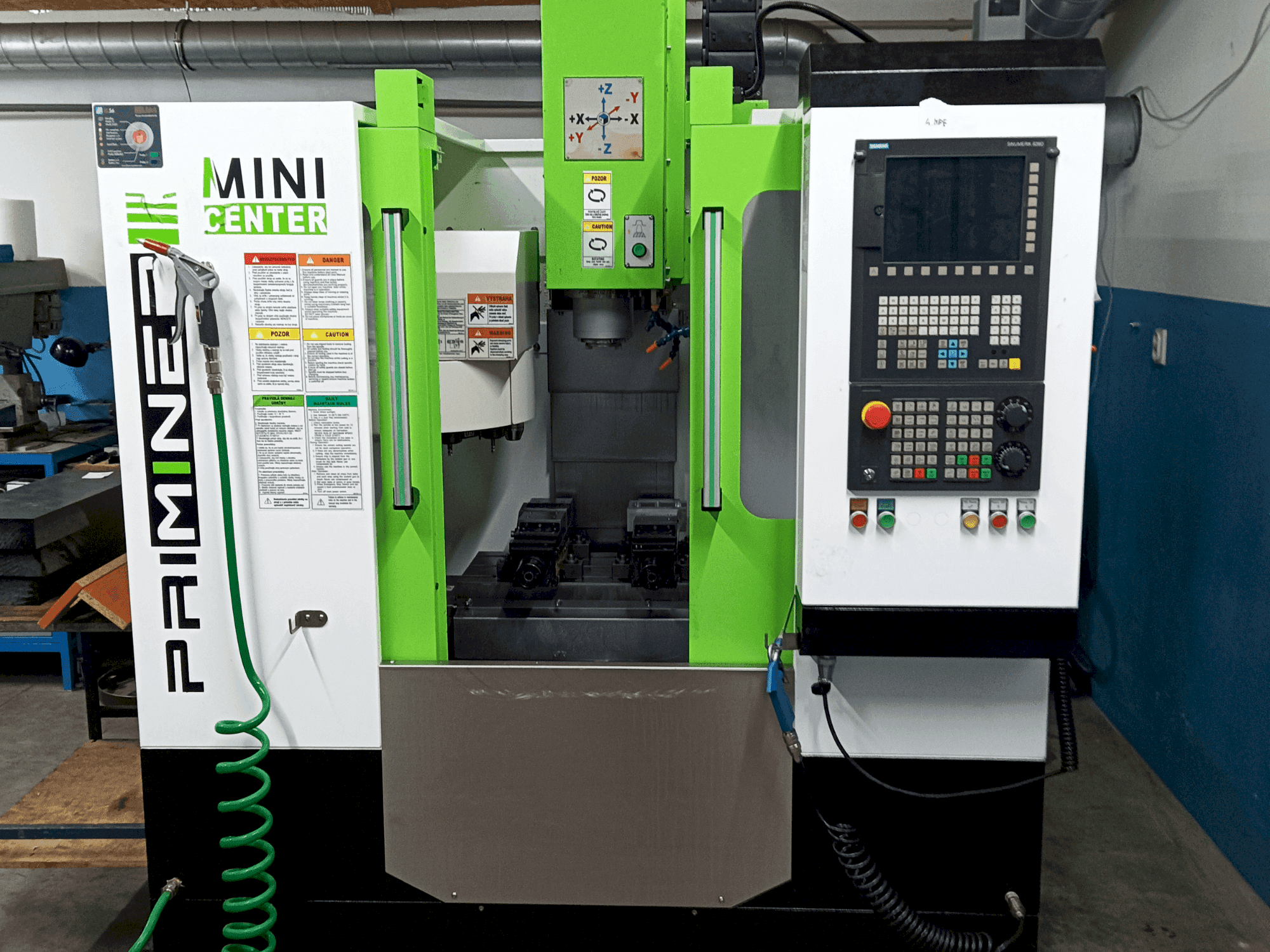 Prikaz  stroja Priminer MINI  sprijeda