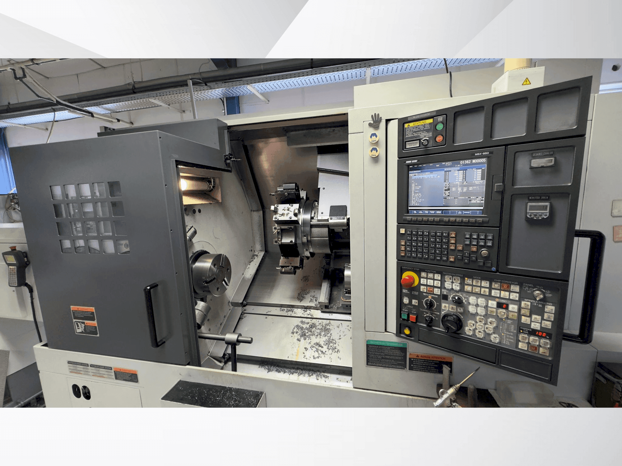 Prikaz  stroja MORI SEIKI NL 2500 SY/700  sprijeda