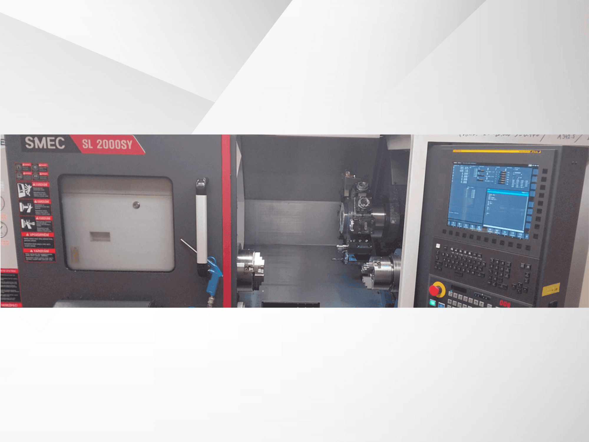 Prikaz  stroja SMEC SL 2000SY  sprijeda