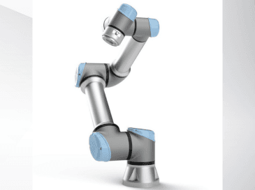 Prikaz  stroja Universal Robots UR-3e  sprijeda
