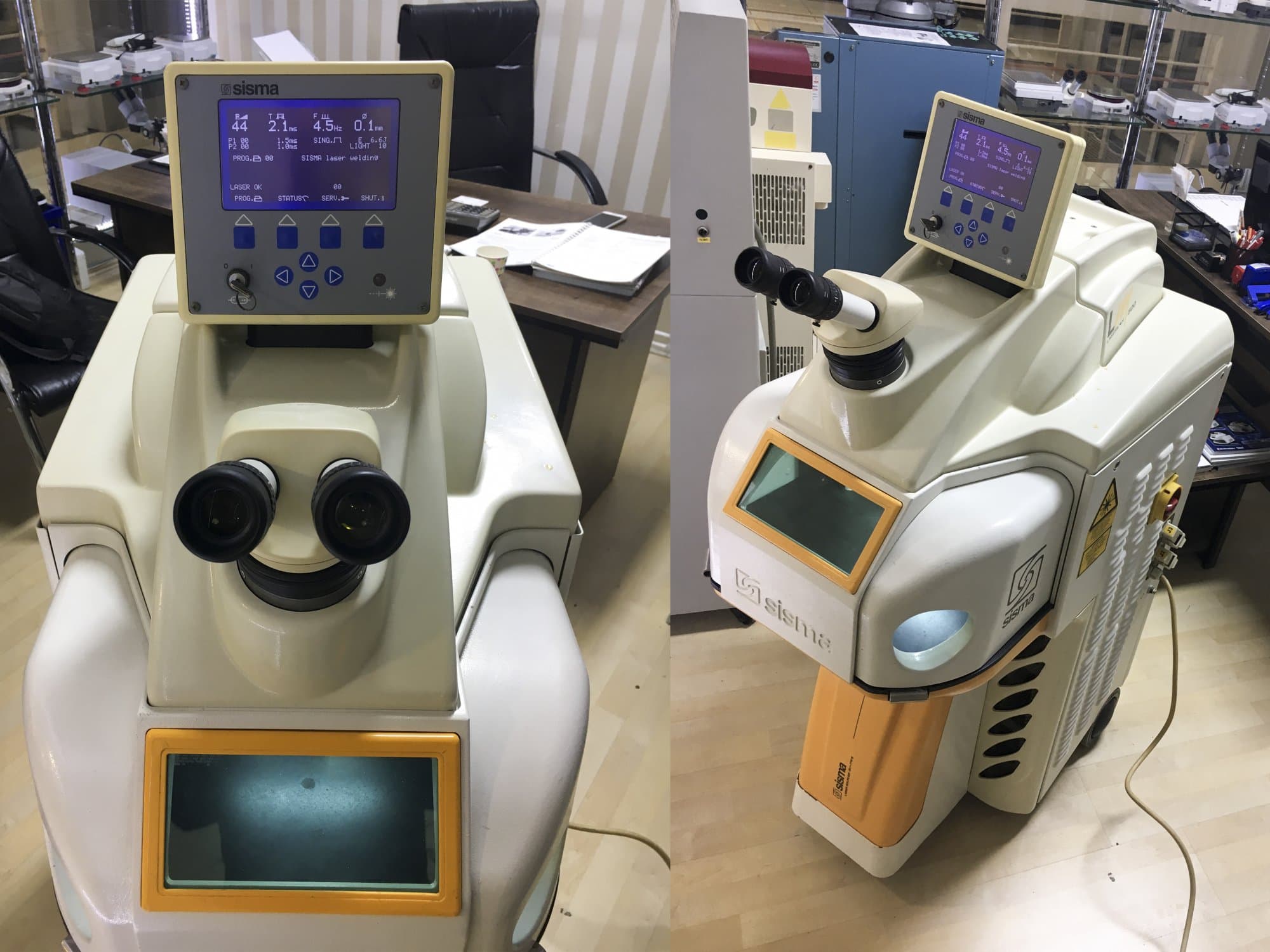 Prikaz  stroja Sisma LM 500 sprijeda