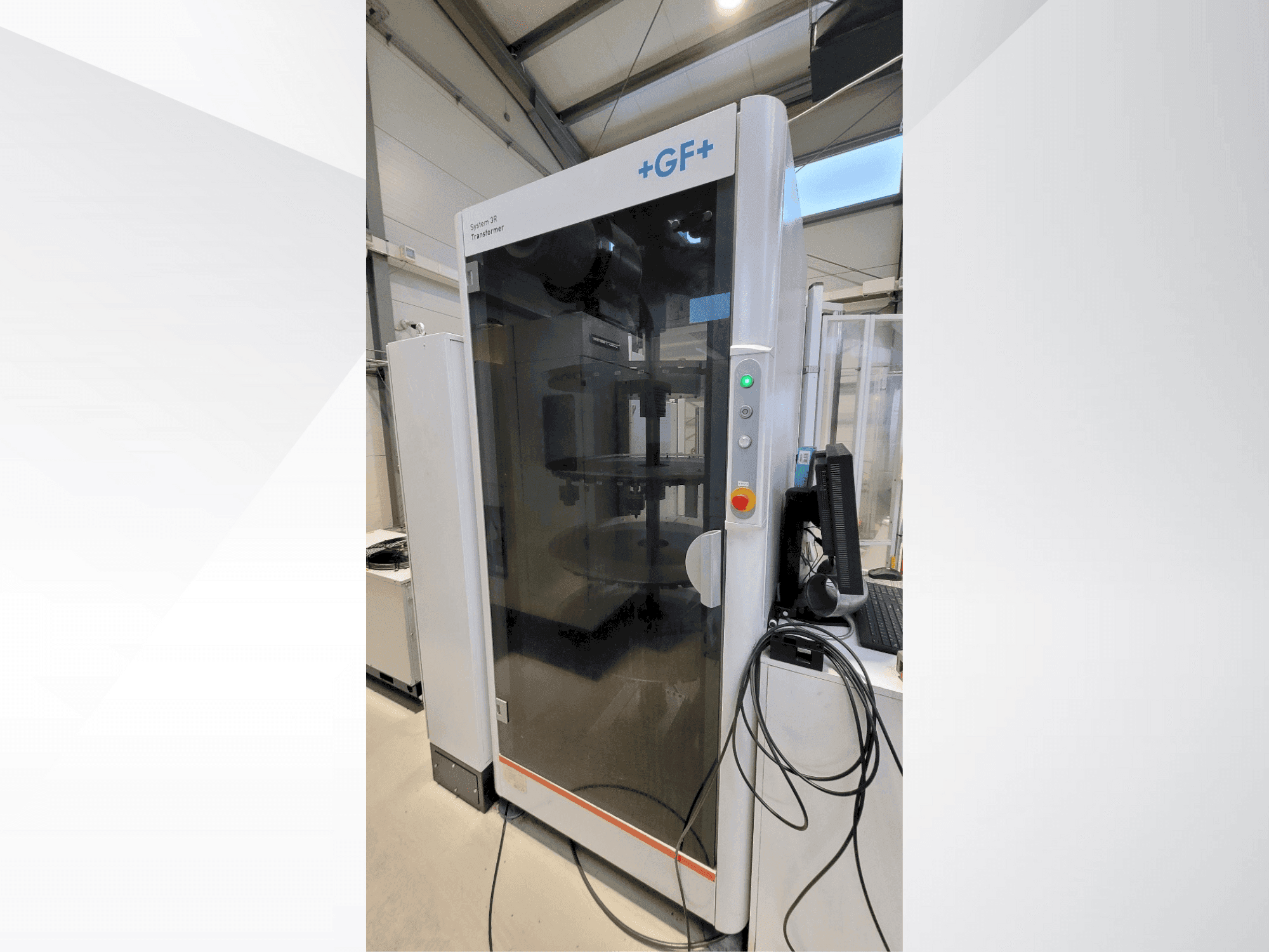 Prikaz stroja +GF+ System 3R transformer sprijeda